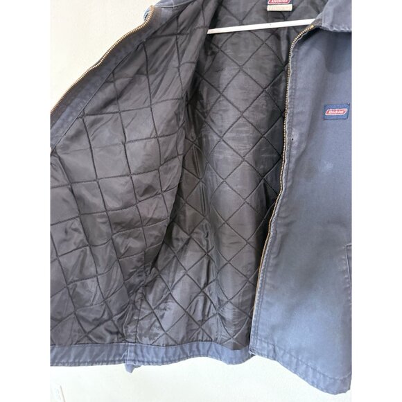 Vintage Dickies Eisenhower Jacket Mens XL Full Zip Coat Workwear Navy Blue - Picture 6 of 7